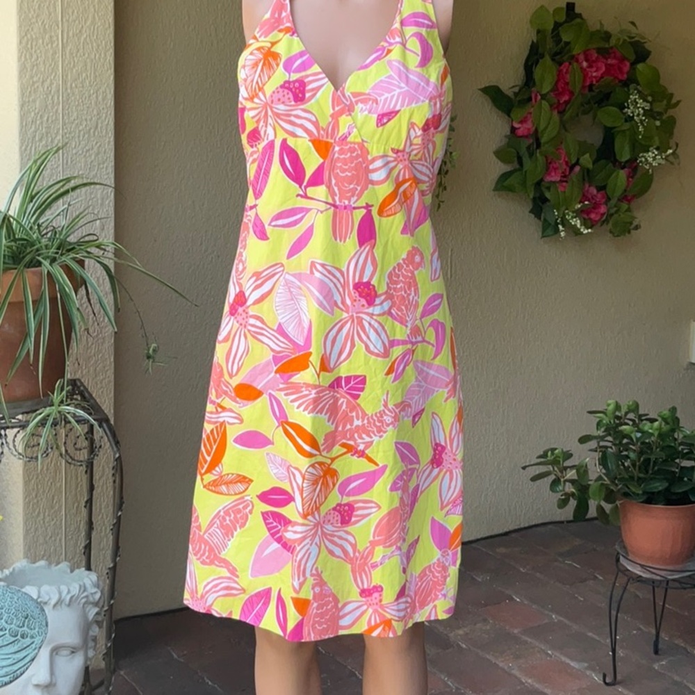 Lilly Pulitzer Pink and Yellow Floral Dress